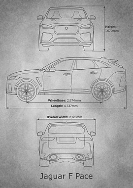 Jaguar F Pace 2020 gray
