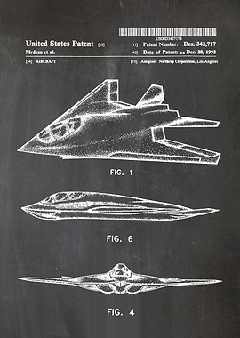 18 Stealth Aircraft Paten