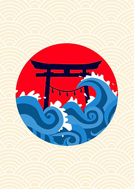 japanese wave temple