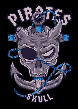 Pirate Head Skull Scary