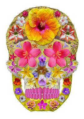 Flower Skull 4 Tropical