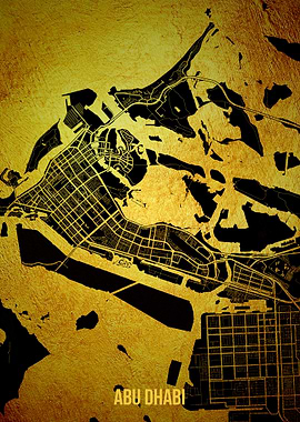 Abu Dhabi gold map