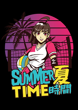 Summer Girl Volleyball
