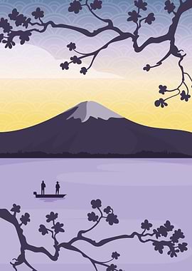 Lake under Mount Fuji