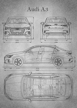 Audi A3 2020 gray old