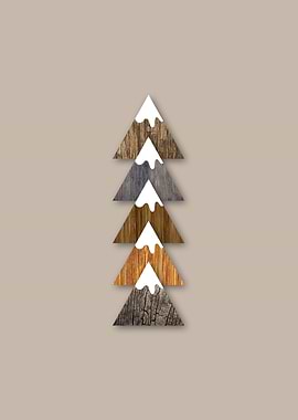 Wooden mountain collection