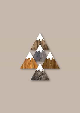 Wooden mountain triangles