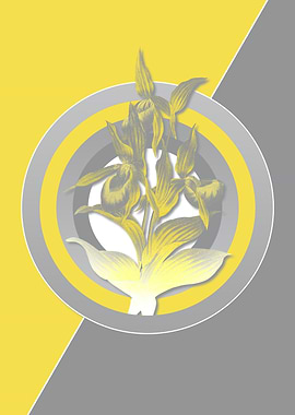 Ultimate Gray Retro Flower