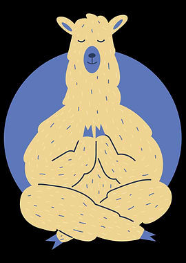Namaste Yogi Llama Animal