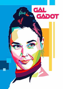 popart of gal gadot