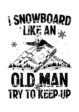 Snowboard Grandpa Gift