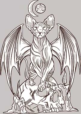 EVIL CAT ILLUSTRATION