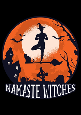 Namaste Yoga Witch Hallowe