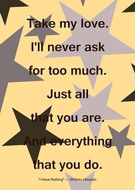 Take my love Ill never