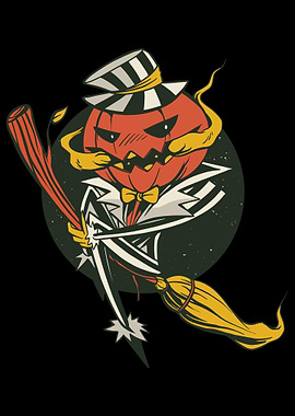 Pumpkin Magician Witch Hal