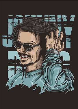 Johnny Depp In Colur Line
