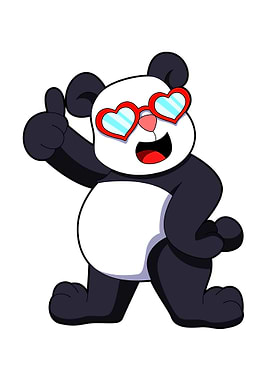 Panda black white Glasses