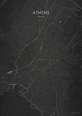 Silver Athens City Map