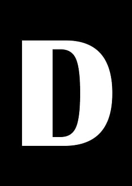 Alphabet letter D