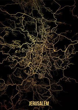 Jerusalem gold map