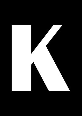 Alphabet letter K