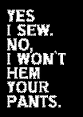 yes i sew