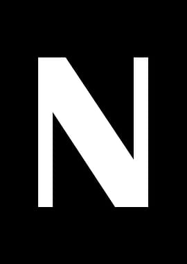 Alphabet letter N