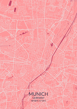 Munich Pink Rose Map