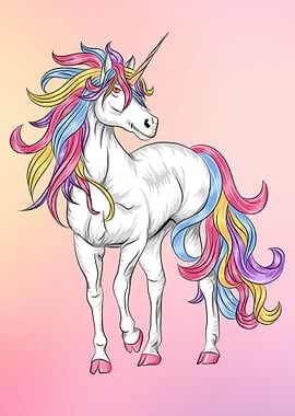 Cute Unicorn Horse