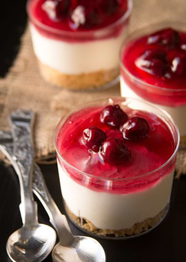 Cheesecake Cherries Glass