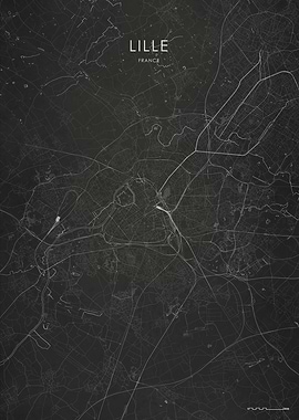 Silver Lille City Map