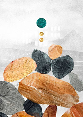 Abstract pebbles stones