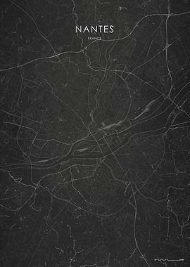Silver Nantes City Map