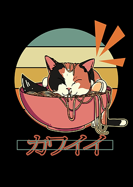 Anime cat Ramen Send Noods