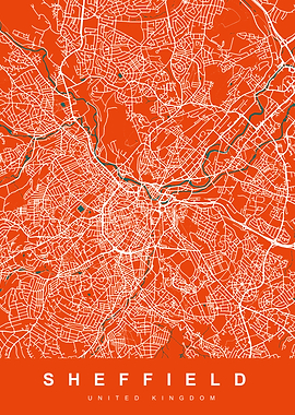 SHEFFIELD map UK Tomato