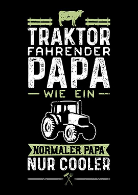 Traktor Fahrender Papa Wie