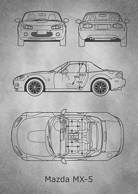 Mazda MX5 2009 gray old