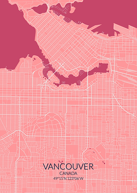 Vancouver Pink Rose Map