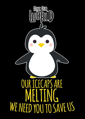 Penguin ice melts climate