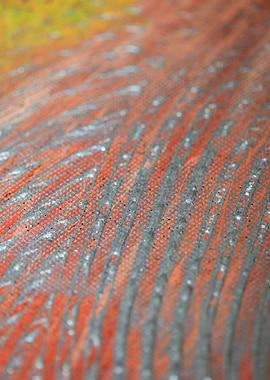 Colorful paint in canvas