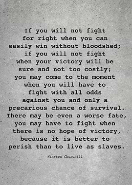 W Churchill Quote L018