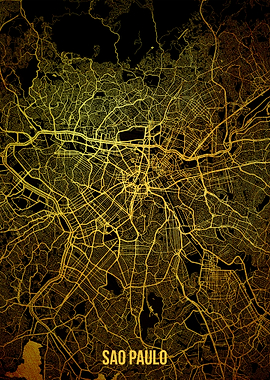 Sao Paulo gold map