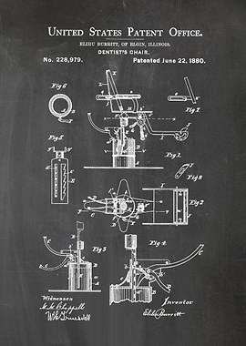 37 1880 Dentist Chair Pat
