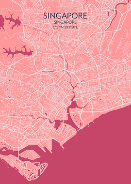 Singapore Pink Rose Map