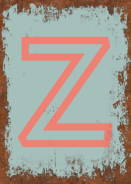 Rusted Funky Letter Z
