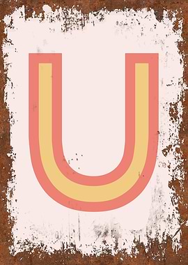 Rusted Funky Letter U