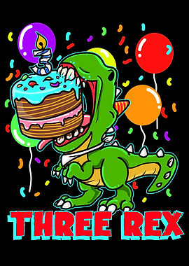 Three Rex dinosaur 3 years