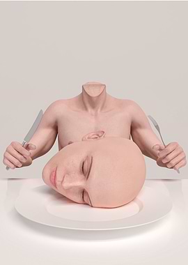 Realistic human eat