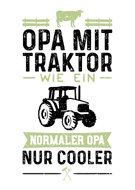 Opa Mit Traktor Wie Ein No