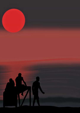 Beach sunset Abstract